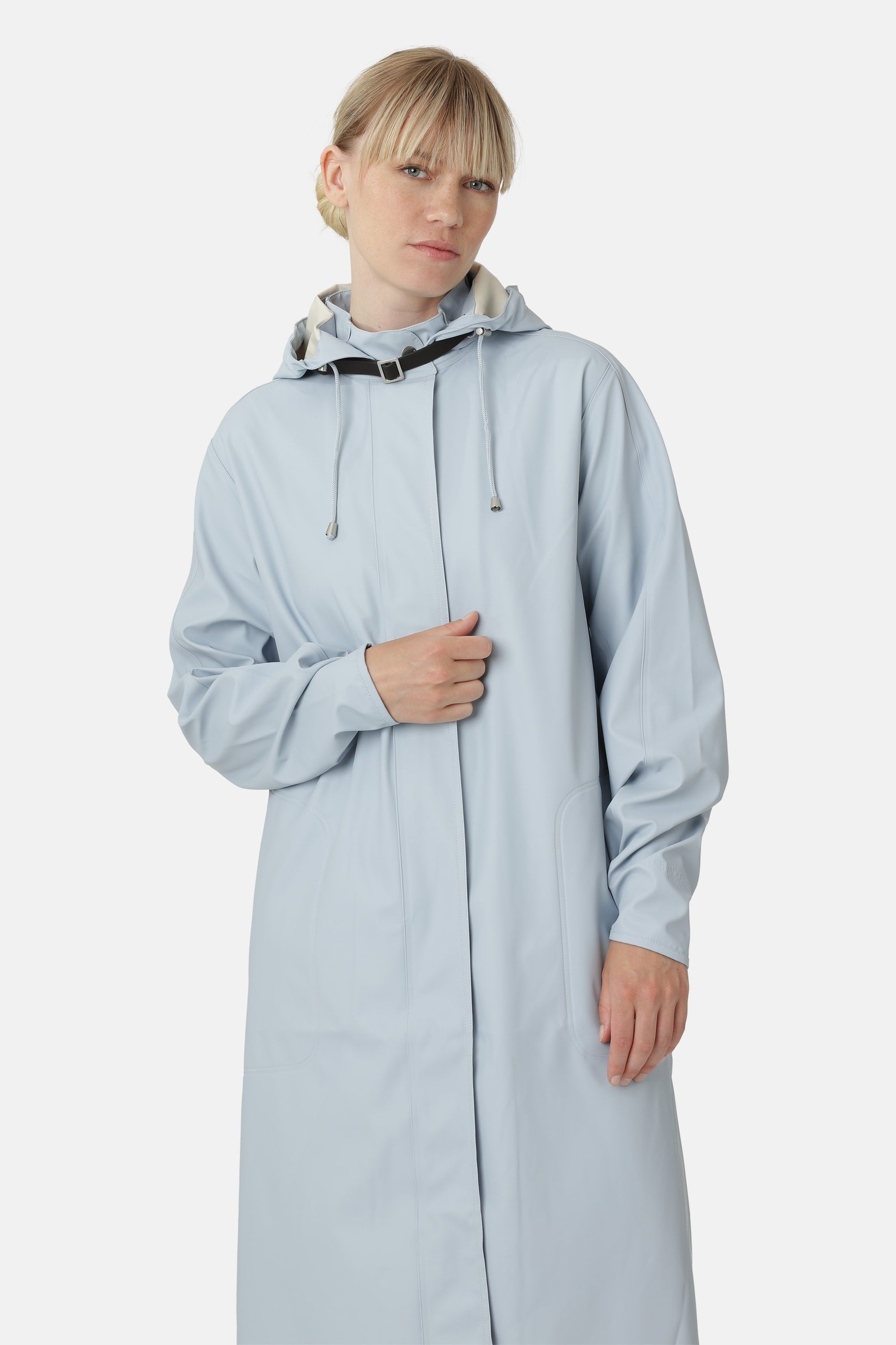 Long Light Raincoat - Blue Bell